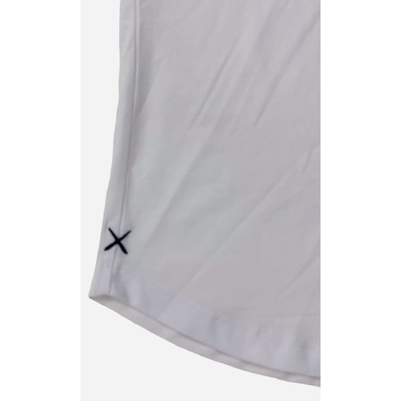 Cuts Clothing Men's Curve Hem Henley 4 Way Stretch Tee T-Shirt in White - Picture 7 of 7